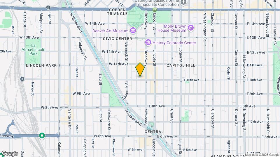 73 W 10th Ave Map and Location Details