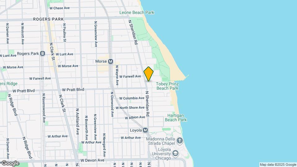 6809 N Sheridan Rd Map and Location Details