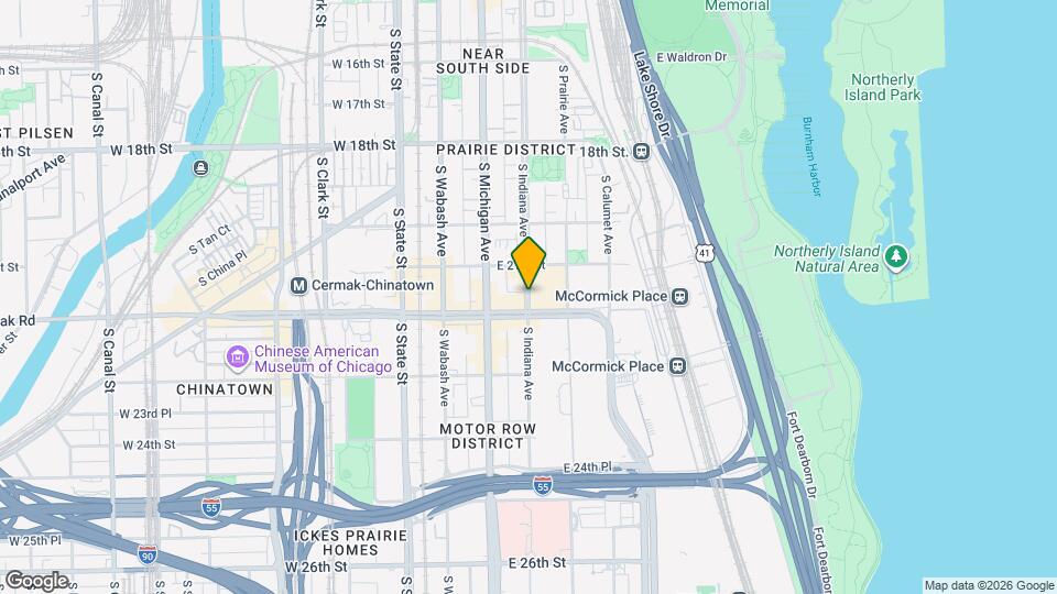 2129 S Indiana Ave, Unit 1711T Map and Location Details