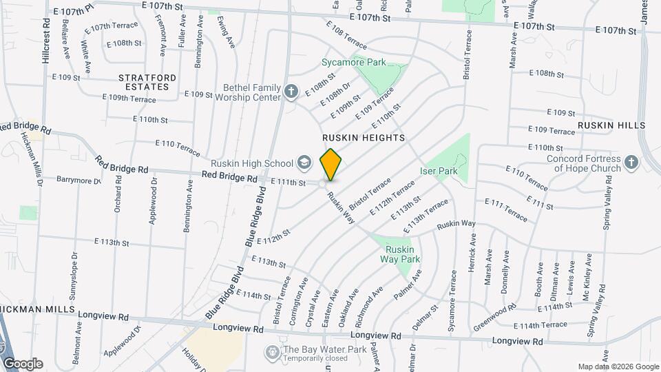 7301 E 111th Terrace Map and Location Details