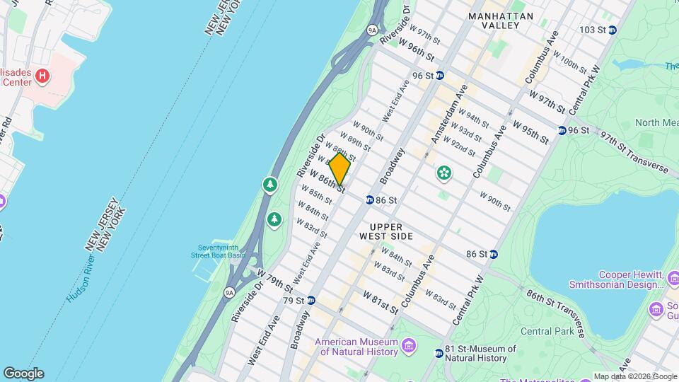 305 W 86th Street Map and Location Details