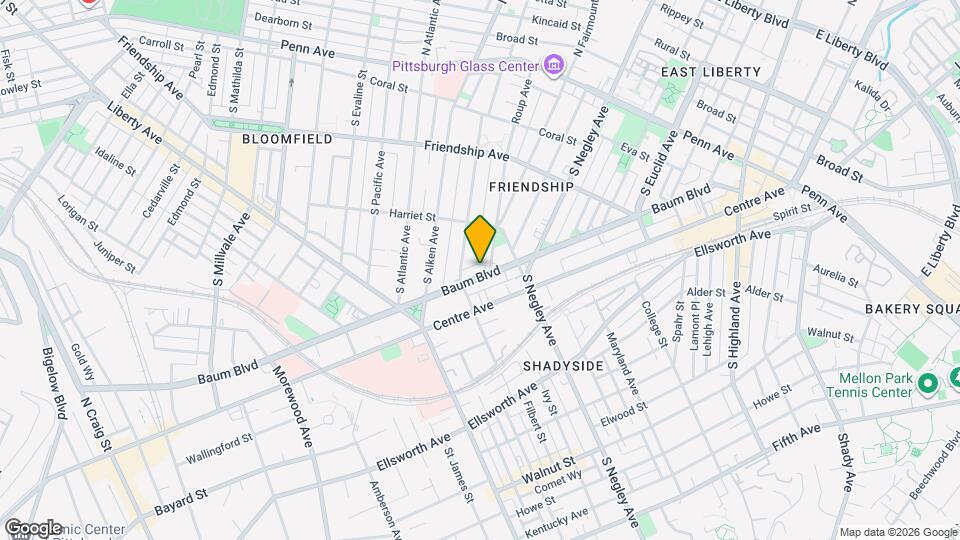 5511-5519 Baum Blvd Mapa y Detalles de la Ubicación