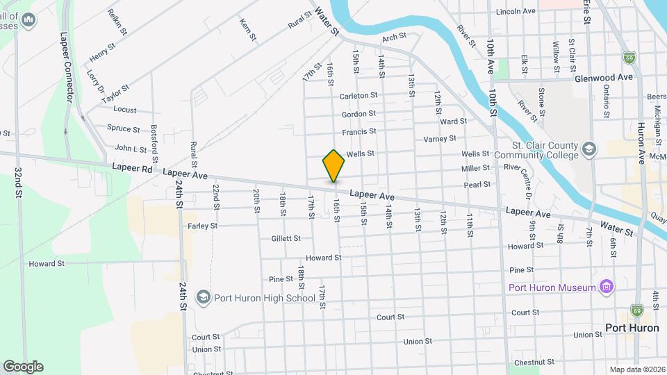 1613 Lapeer Ave Map and Location Details