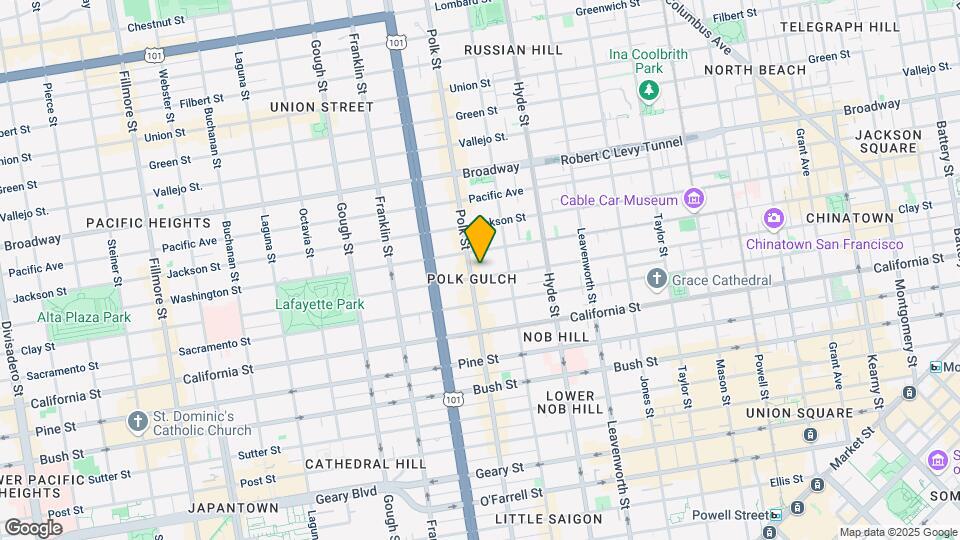 1670 Clay St Map and Location Details
