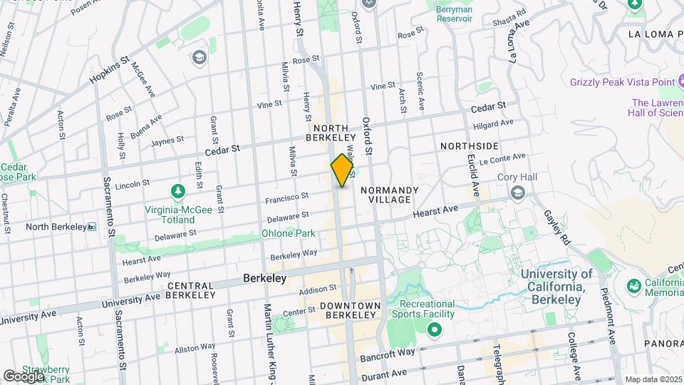 1725 Shattuck Ave Map and Location Details