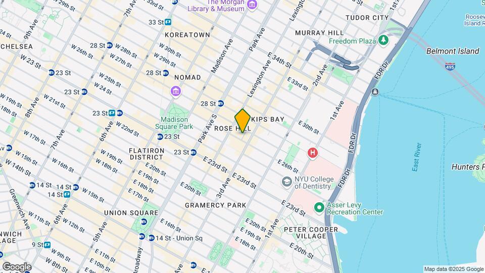 153 E 26th St Map and Location Details