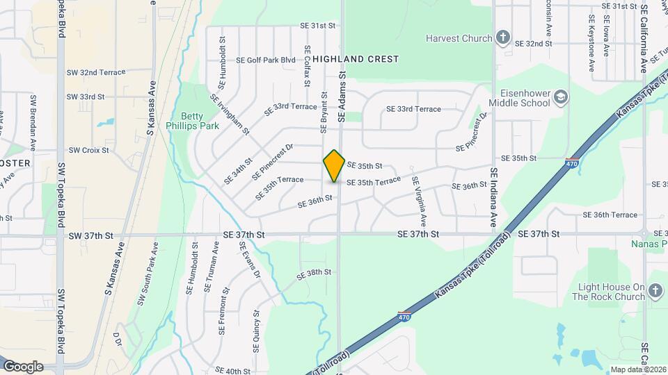 3525 SE Adams St Map and Location Details