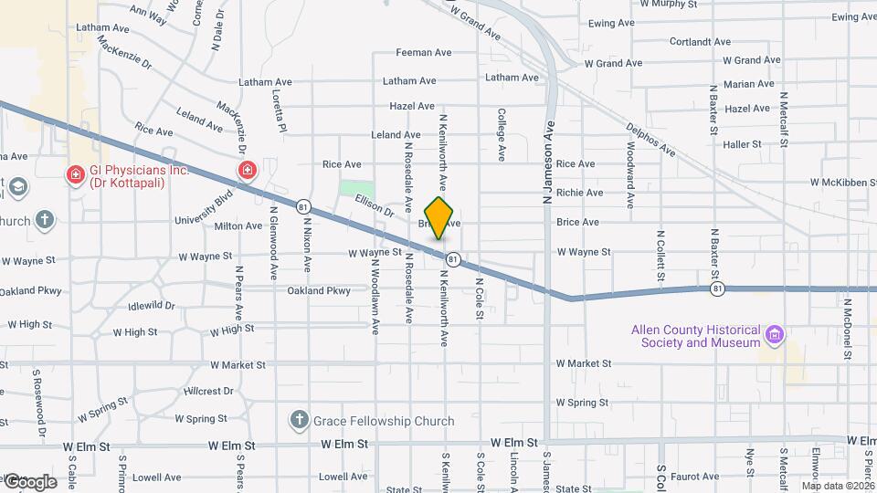 405 N Kenilworth Ave Map and Location Details