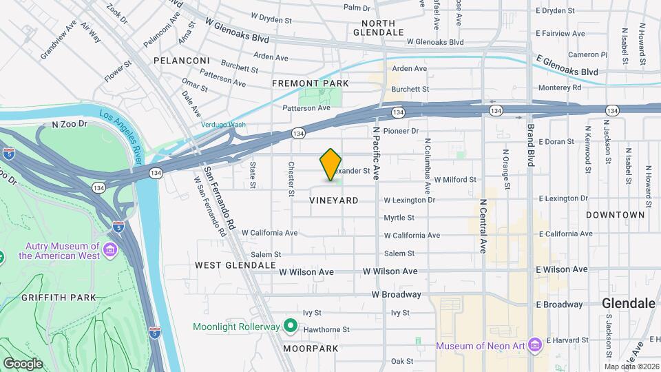 615 W Milford St, Unit 615 Map and Location Details