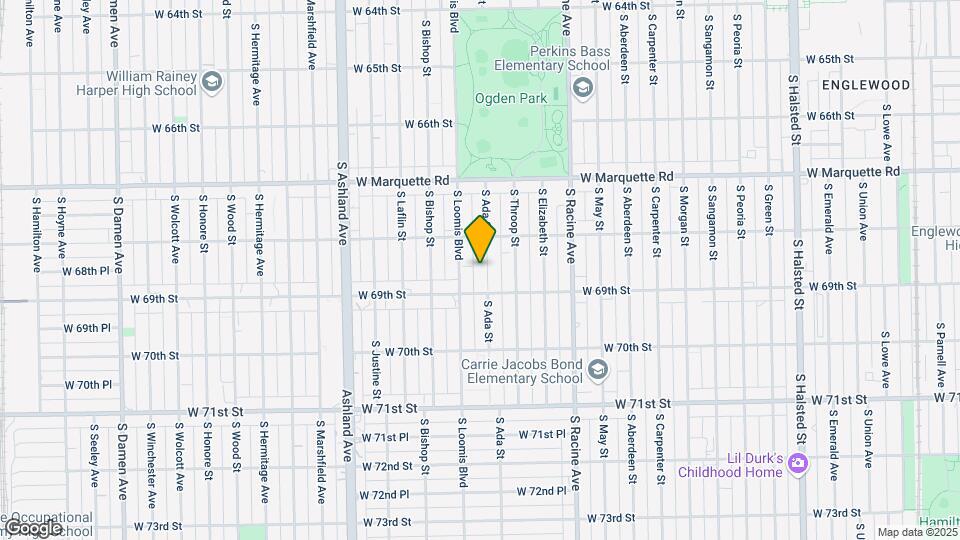 6834 S Ada St-Unit -2nd Map and Location Details