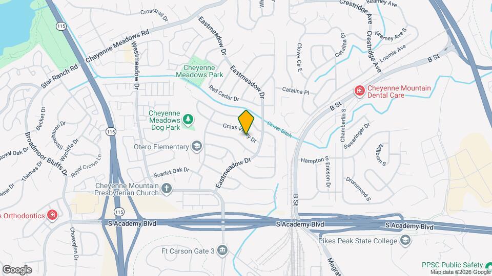1461 Grass Valley Dr Map and Location Details