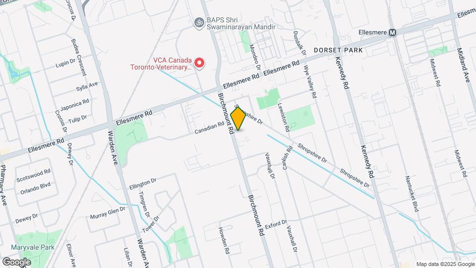 1555 Birchmount Rd Map and Location Details