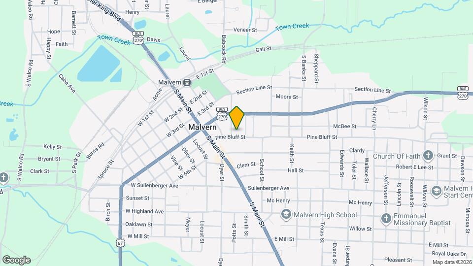 218 Pine Bluff St Map and Location Details