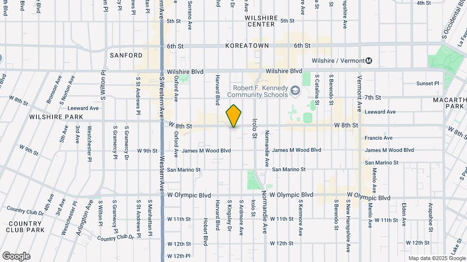 814 S Kingsley Dr Map and Location Details