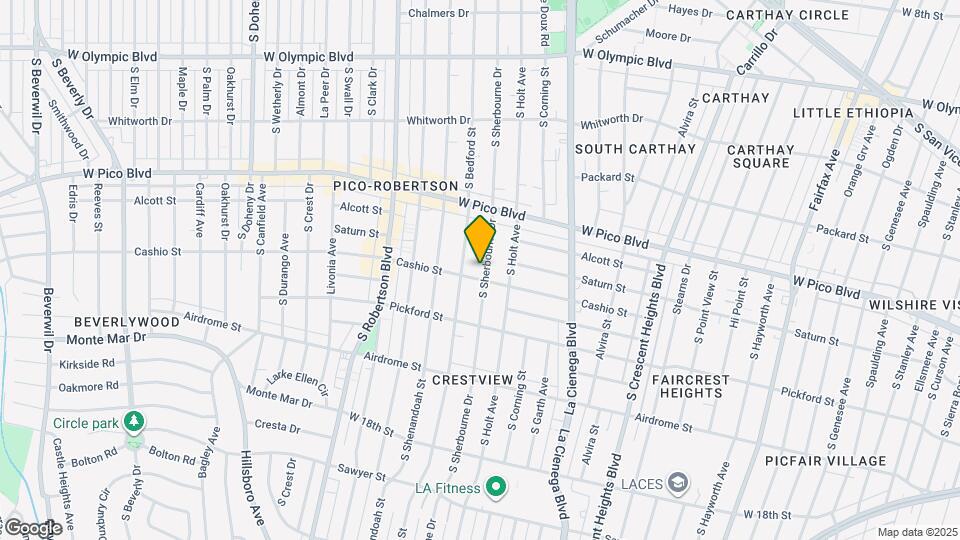 1477 S Sherbourne Dr, Unit 2 Map and Location Details