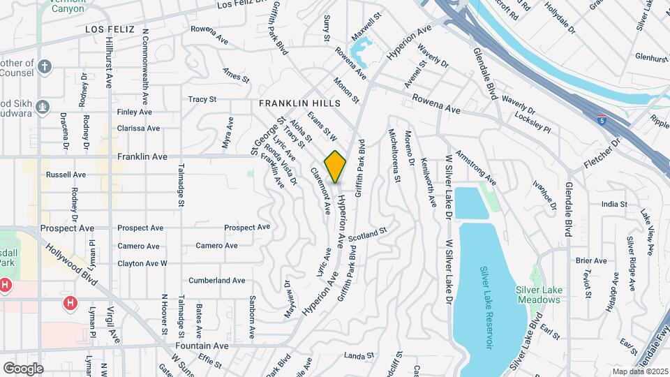 2449 Hyperion Ave Map and Location Details