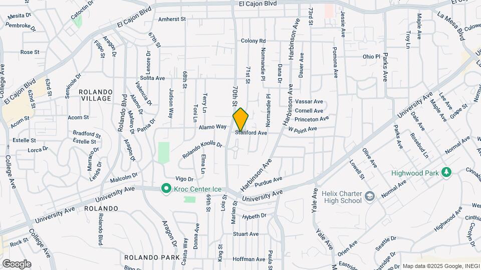 7041 Stanford Ave Map and Location Details