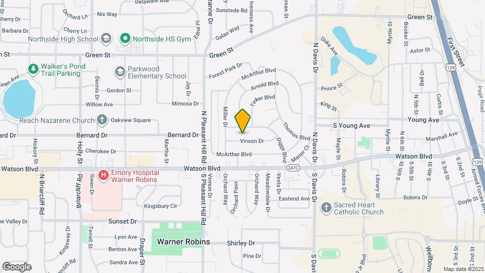 123 Vinson Dr Mapa y Detalles de la Ubicación