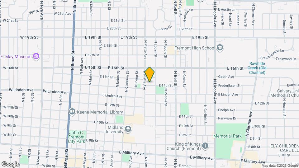 814 E 14th St Map and Location Details