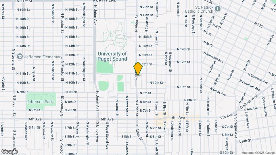 943 N Alder St Map and Location Details