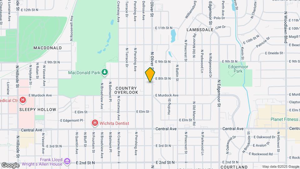 839 N Oliver St Map and Location Details