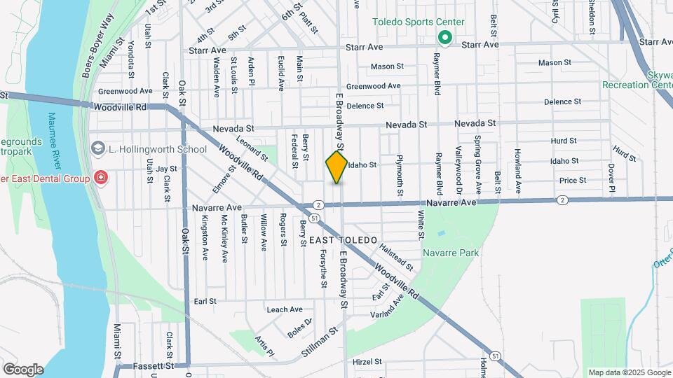 732 E Broadway St Map and Location Details