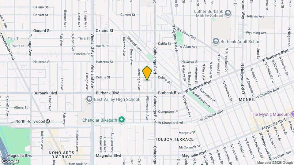 5643 Willowcrest Ave Map and Location Details