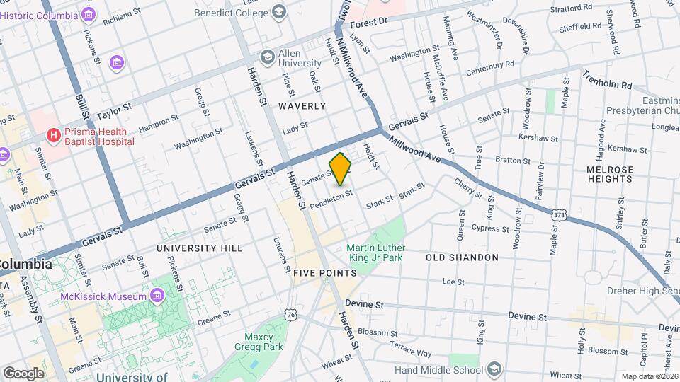 1004 Pine St, Unit A1 Map and Location Details