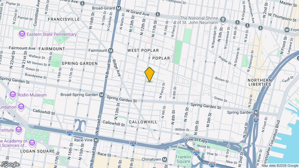 1025 Mount Vernon St, Unit 2 Map and Location Details