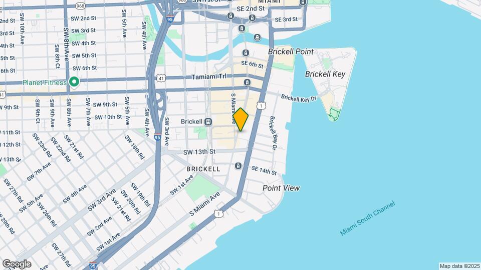1080 Brickell Ave, Unit 1705 Map and Location Details