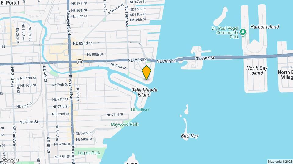1873 NE Bayshore Ct Map and Location Details