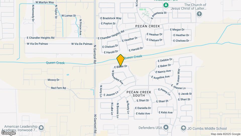 657 E Baker Dr Map and Location Details