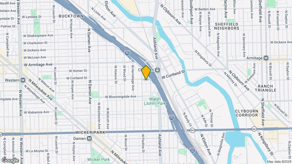 1649 W Cortland St Map and Location Details