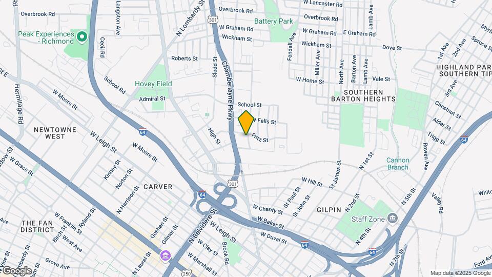 1512 Roane St Map and Location Details
