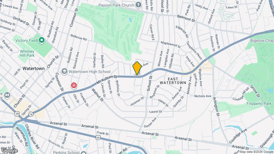 396 Mt Auburn St Map and Location Details