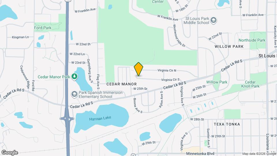 8612 Virginia Cir S Map and Location Details