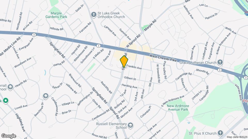 77 S Sproul Rd Map and Location Details