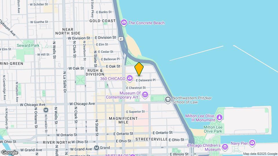 876 N Mies Van Der Rohe Way Mapa y Detalles de la Ubicación