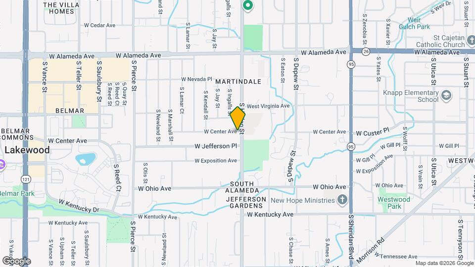 605 S Harlan St Map and Location Details