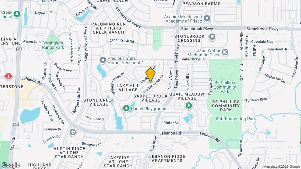 5757 Hidden Creek Ln Map and Location Details