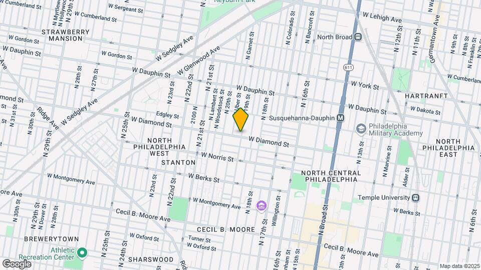 1901 W Diamond St Map and Location Details