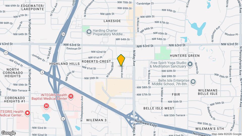 6101 N Brookline Ave Map and Location Details