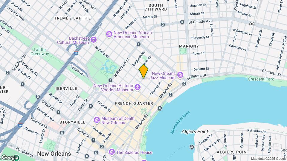 1024 Bourbon St Mapa y Detalles de la Ubicación