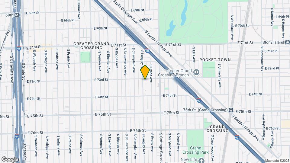 7309 S Langley Ave Map and Location Details