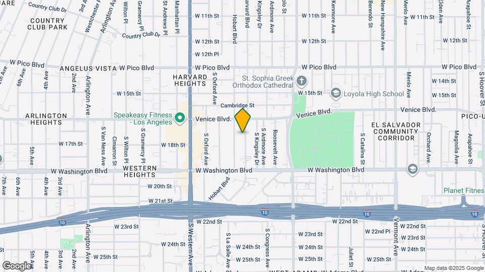 1707 S Harvard Blvd Map and Location Details