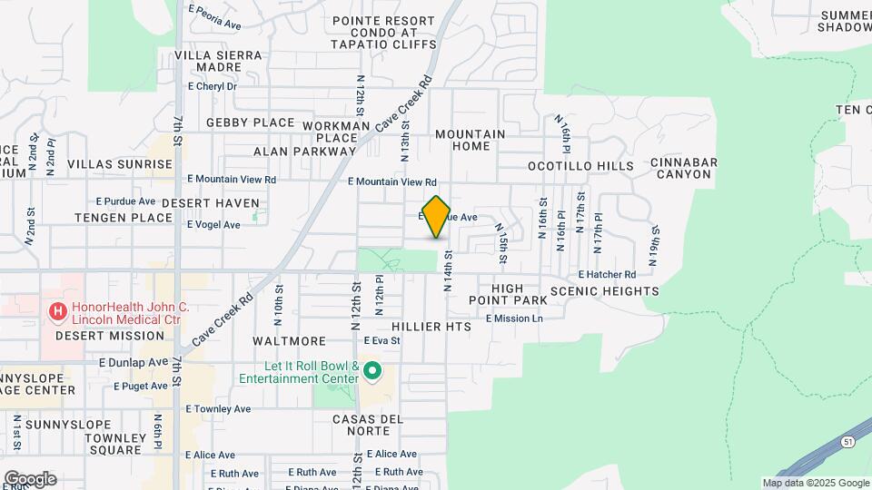 1327 E Carol Ave, Unit B Map and Location Details