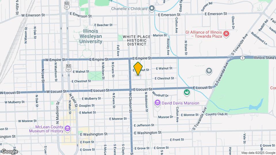 612 1/2 E Chestnut St Map and Location Details