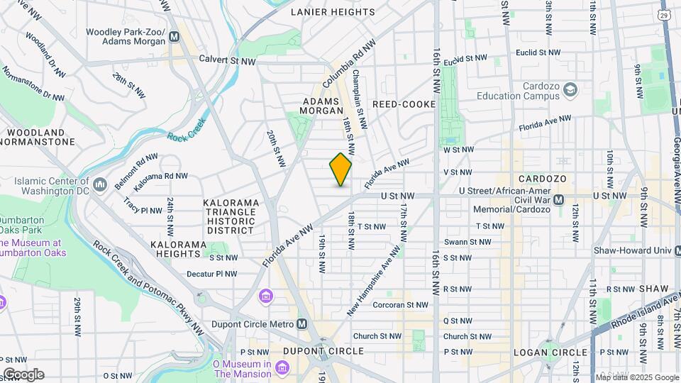 1817 Vernon St NW-Unit -3 Mapa y Detalles de la Ubicación