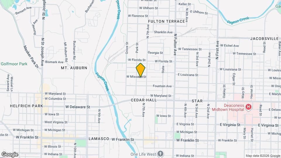 1514 W Missouri St Map and Location Details