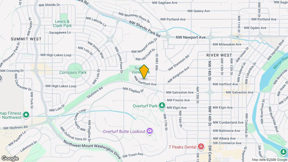 1850 NW Hartford Ave Map and Location Details